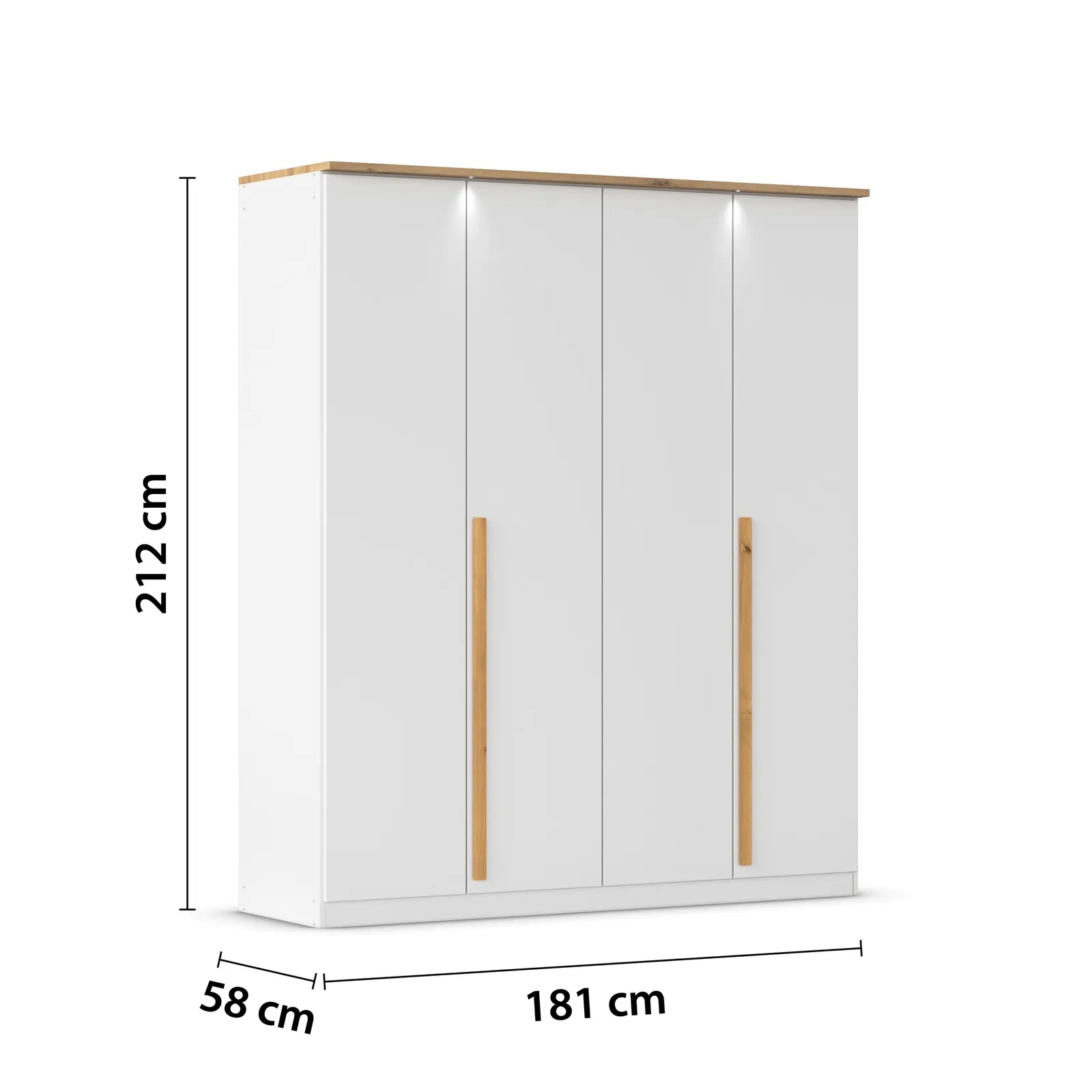 Laika 4 Door Hinged Wardrobe 181X212Cm Wood | Barker & Stonehouse 3