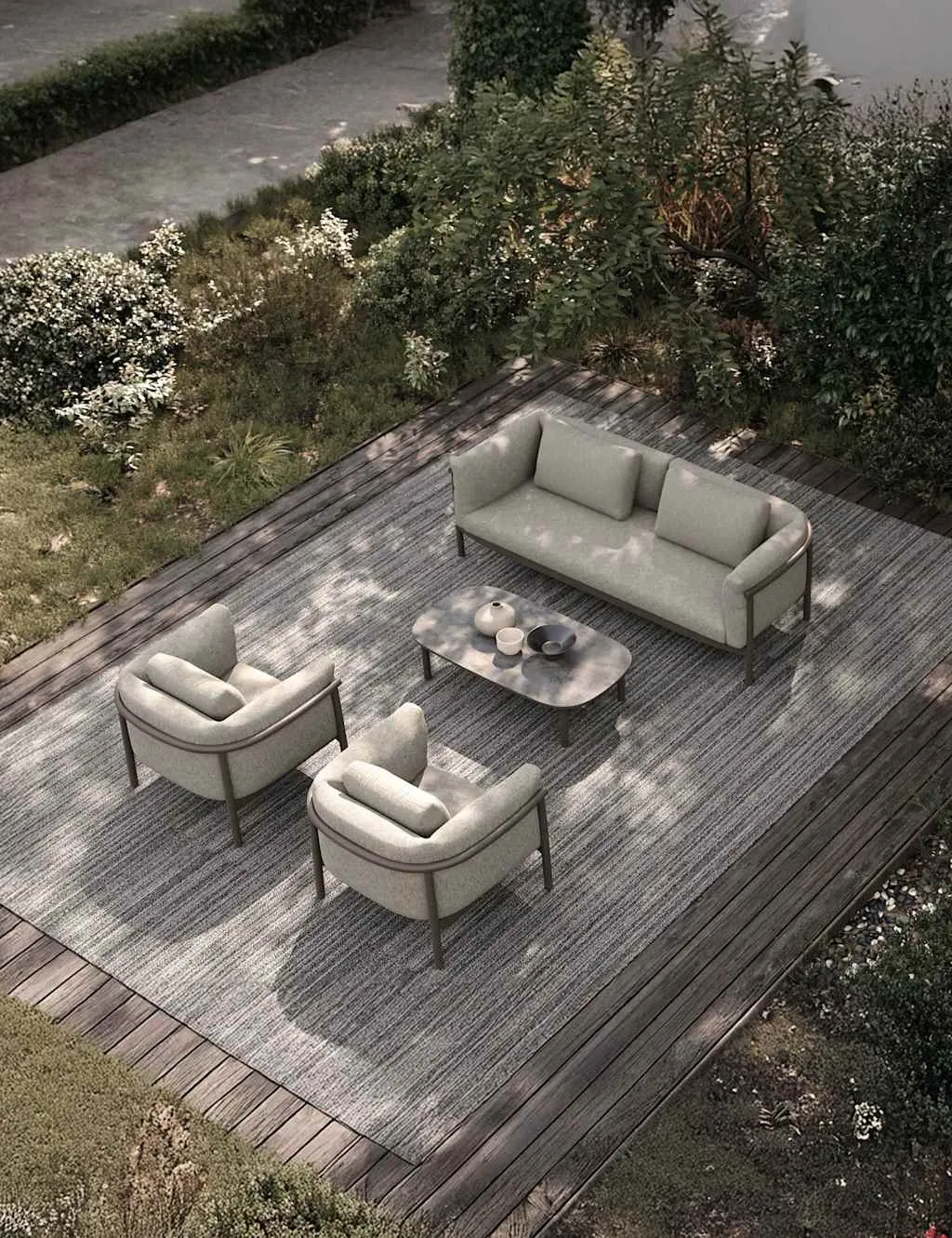 Royalcraft Zoya 5 Seater Lounge Set Light Cream