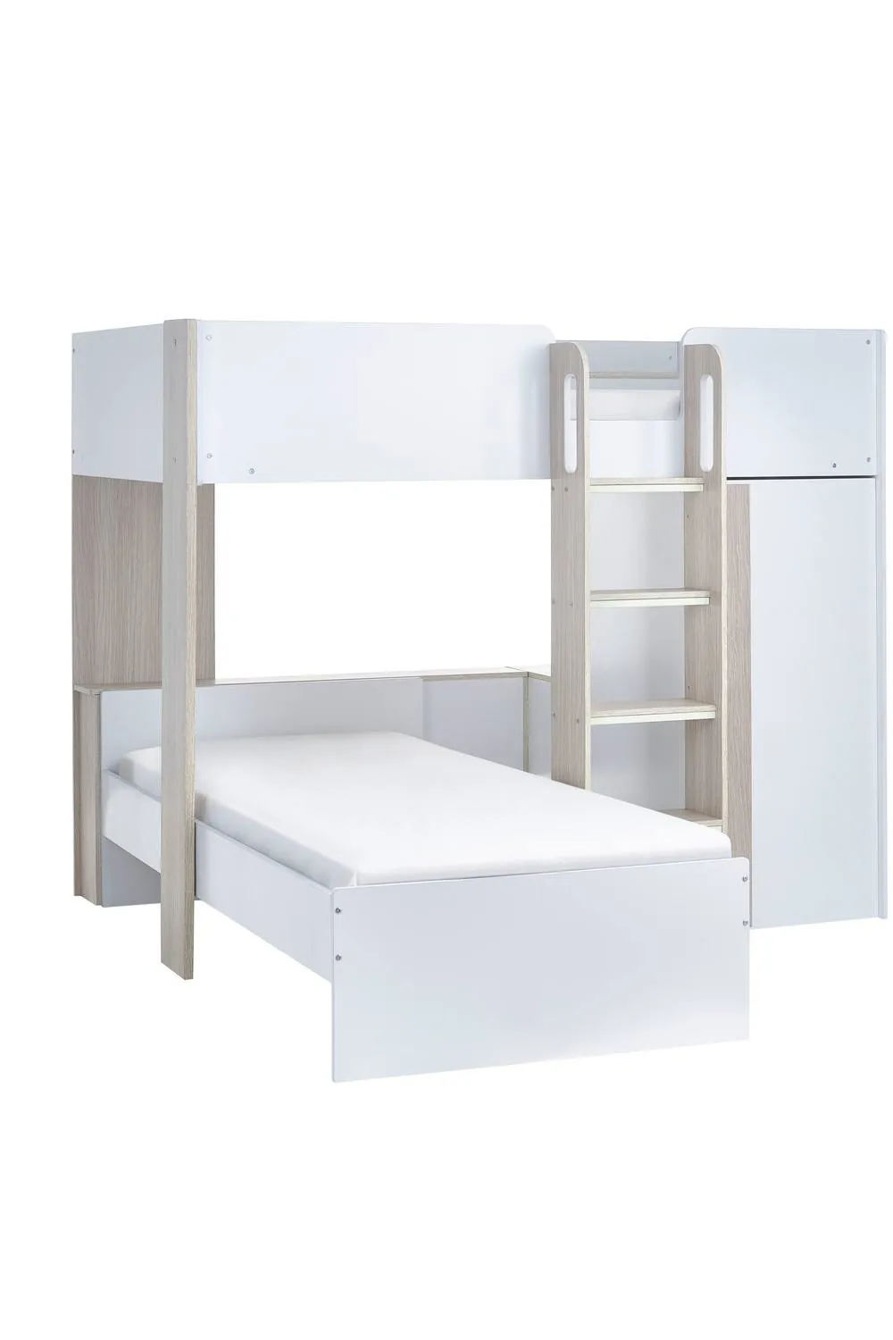Julian Bowen Horizon Single White & Wood Effect Multiway Bunk Bed 4