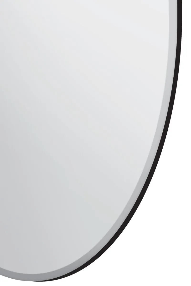 MirrorOutlet All Glass Bevelled Classic Design Round Mirror 90 x 90CM in Silver 5