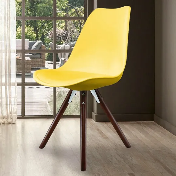 Fusion Living Soho Plastic Dining Chair with Pyramid Legs