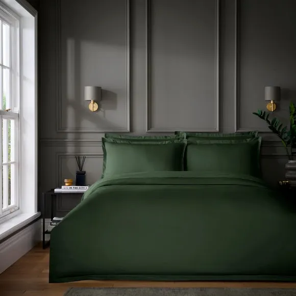 Hotel Cotton Sateen 400 Thread Count Duvet Cover & Pillowcase Set 1