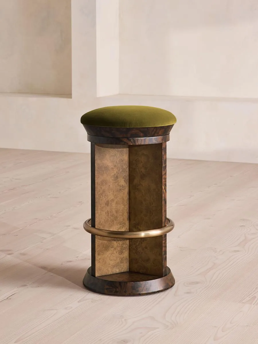 Rafaella Barstool, Velvet, Olive