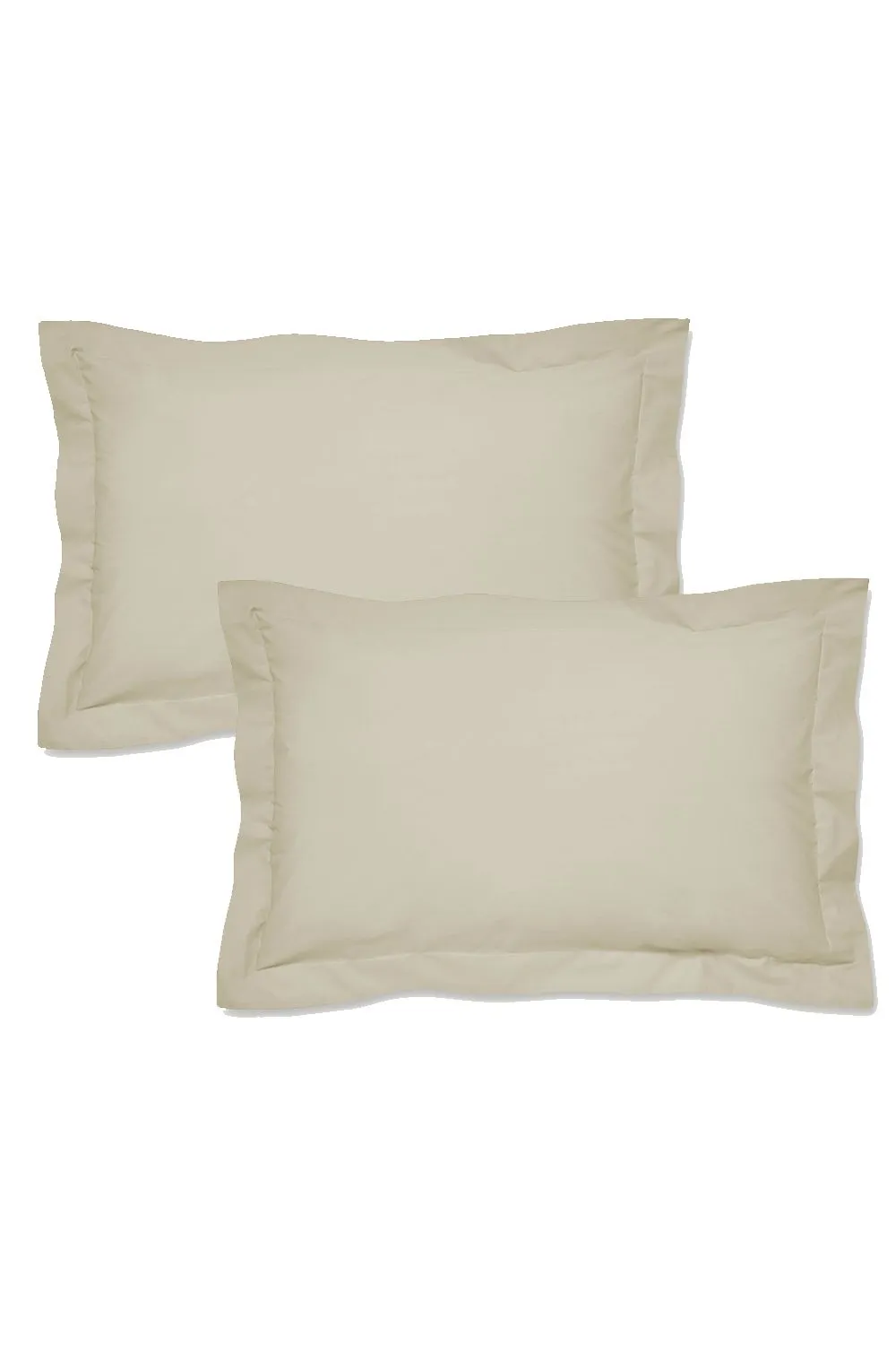 Catherine Lansfield 'Easy Iron Percale' Oxford Pillowcase Pair in Cream 1