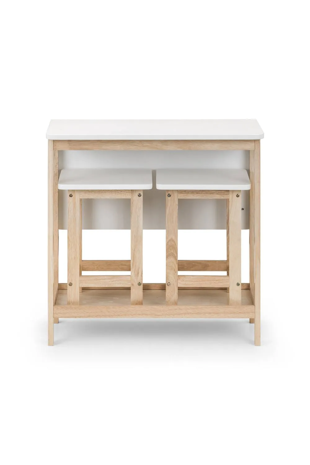 Julian Bowen Bergen Compact Folding 2 Seater Bar Set in White 5