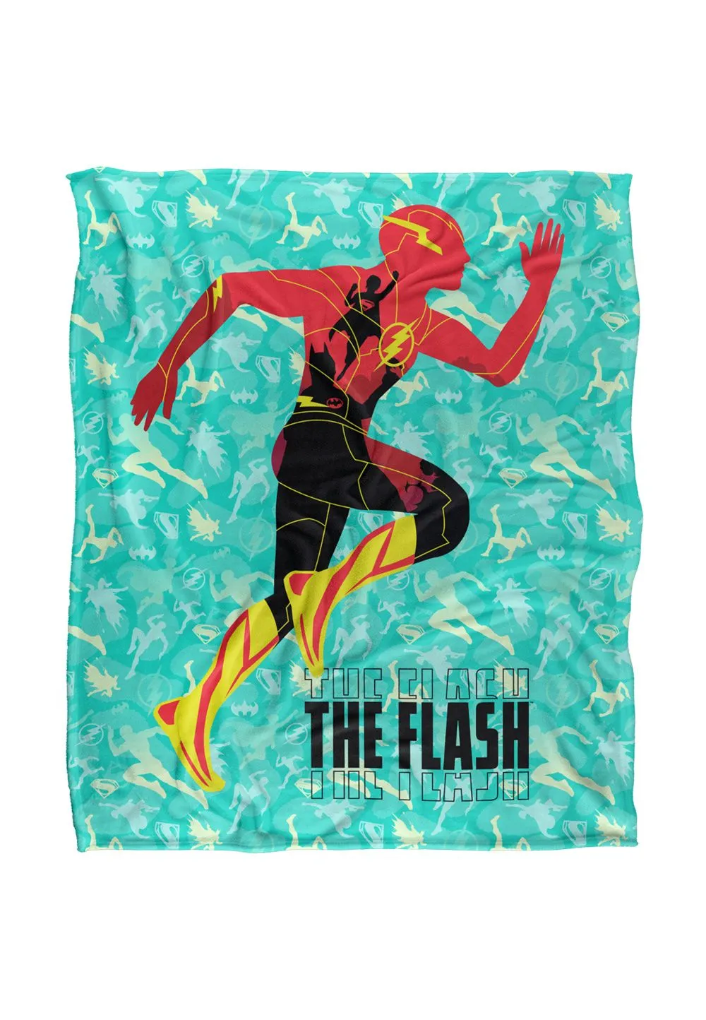 Warner Brothers The Flash Batman Supergirl Silky Touch Super Soft Throw Blanket in White