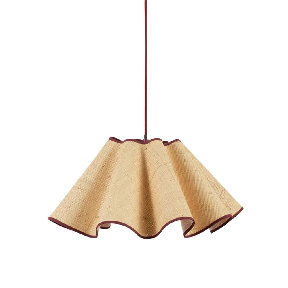 Heal's Raffia Pendant Burgundy 2