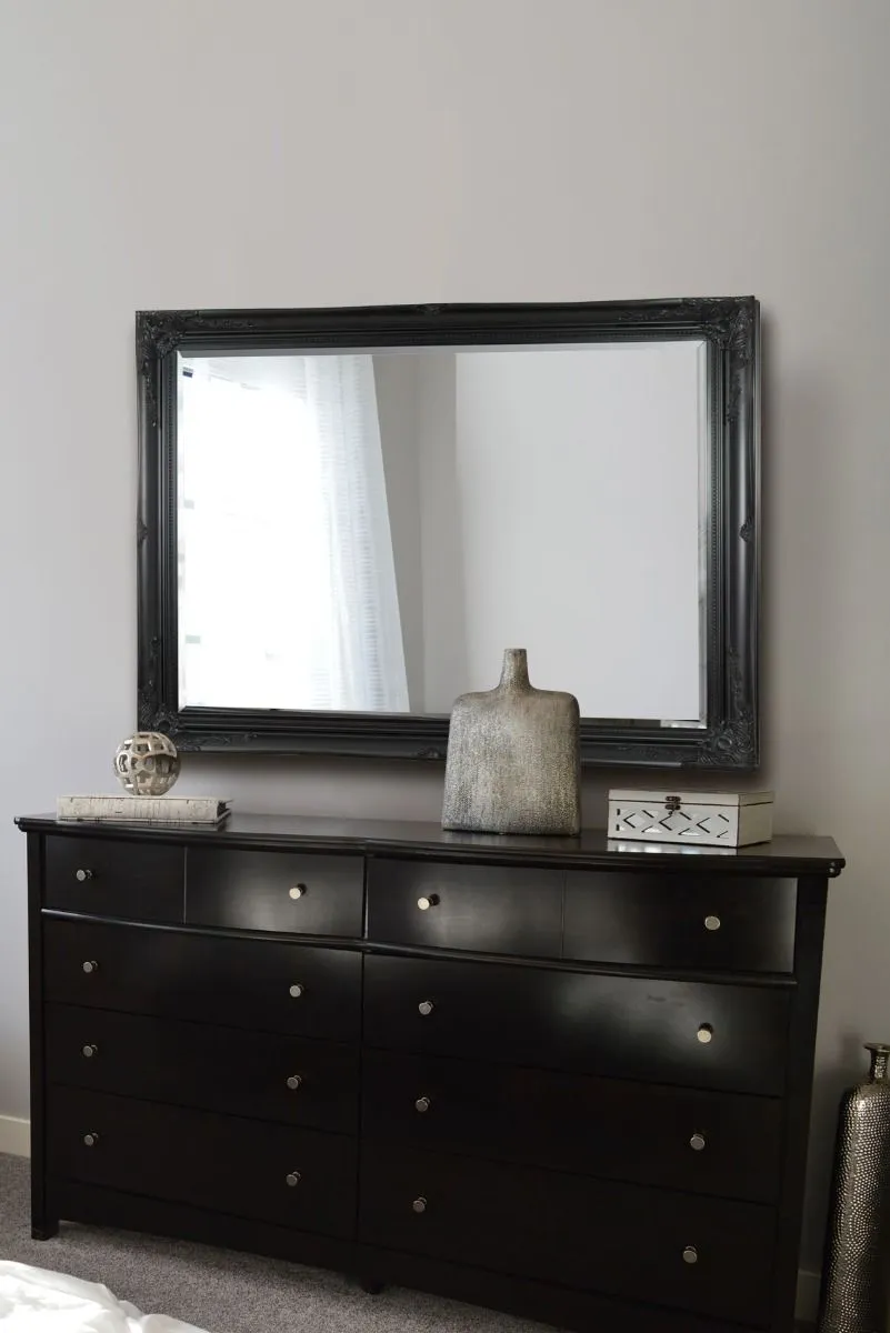MirrorOutlet Buxton Black Large Leaner Mirror 140 x 109 CM 2