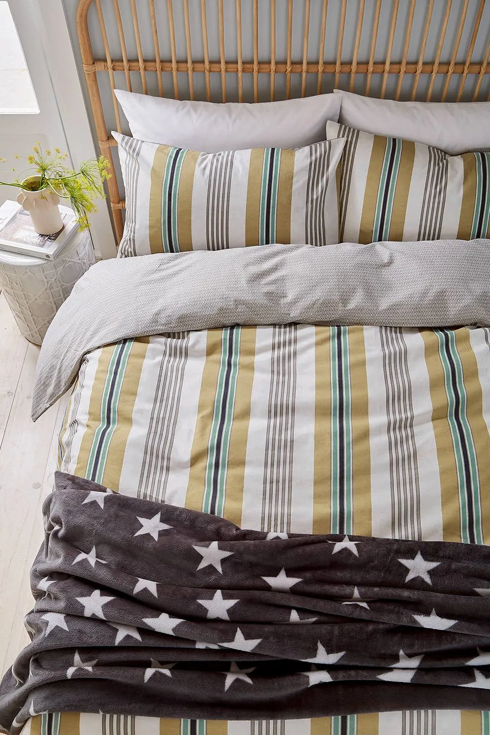 Helena Springfield 'Huntington Stripe' Cotton Duvet Cover Set 4