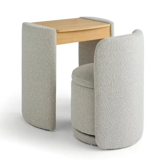 Frankie Compact Dressing Table Set with Mirror and Stool 4