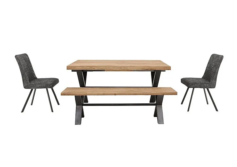 Earth Small Dining Table With Bench and 2 Chairs
