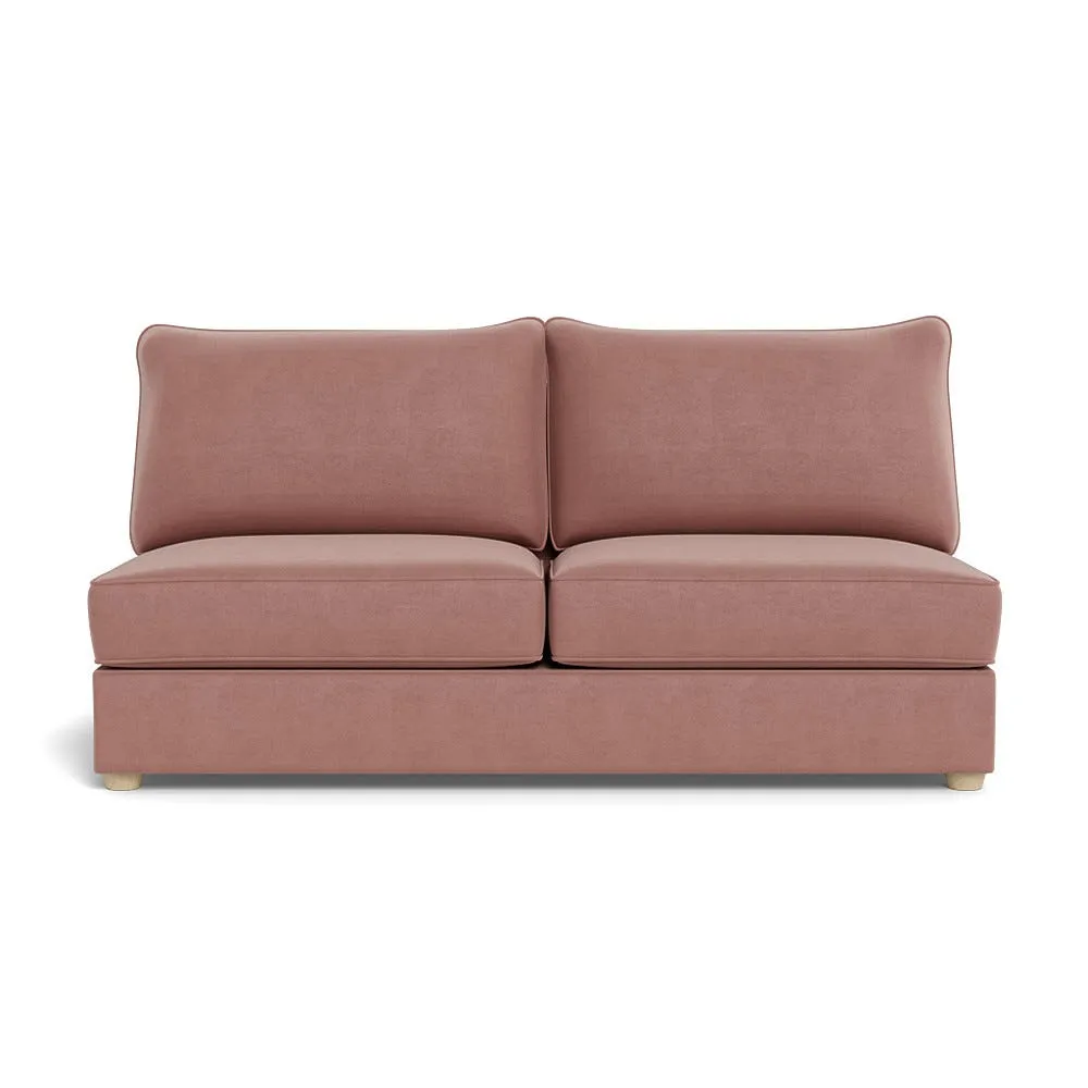 Heal's Tailor Large Unit Smart Luxe Velvet Dusky Pink Natural Beech Feet 1