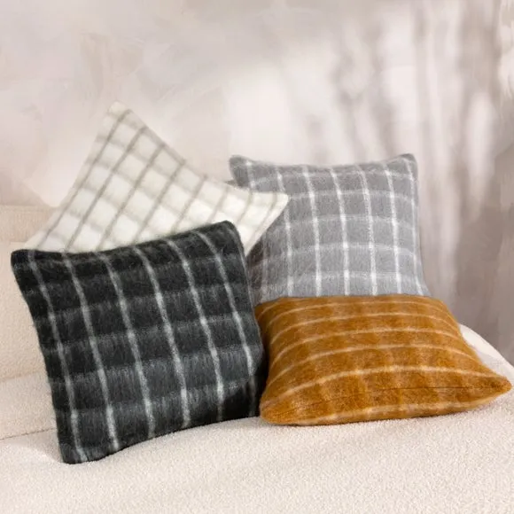 Yard Yarrow Check Square Cushion 5