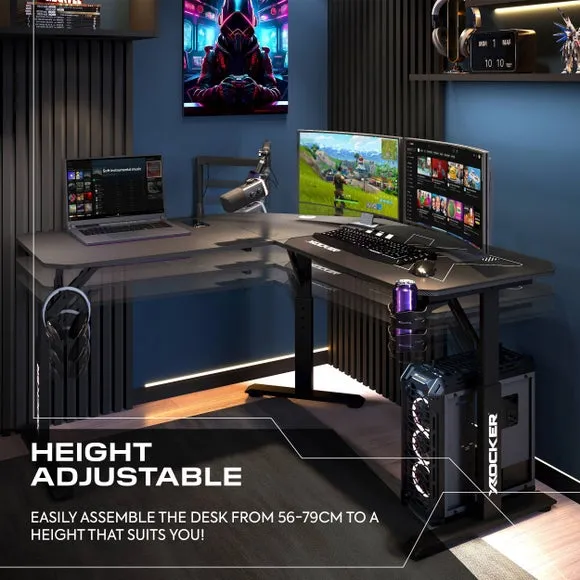 X Rocker Cougar Corner Gaming Desk 3