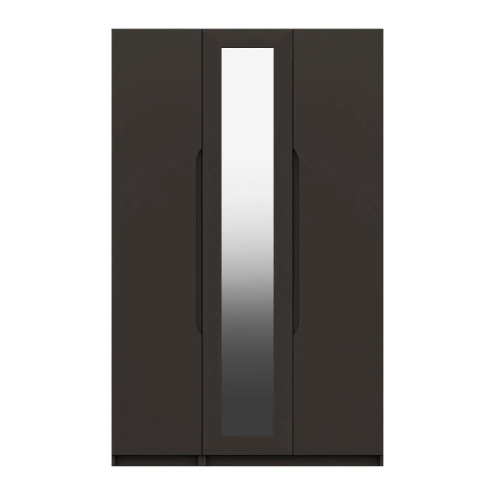 Legato 3 Door Mirrored Wardrobe Black