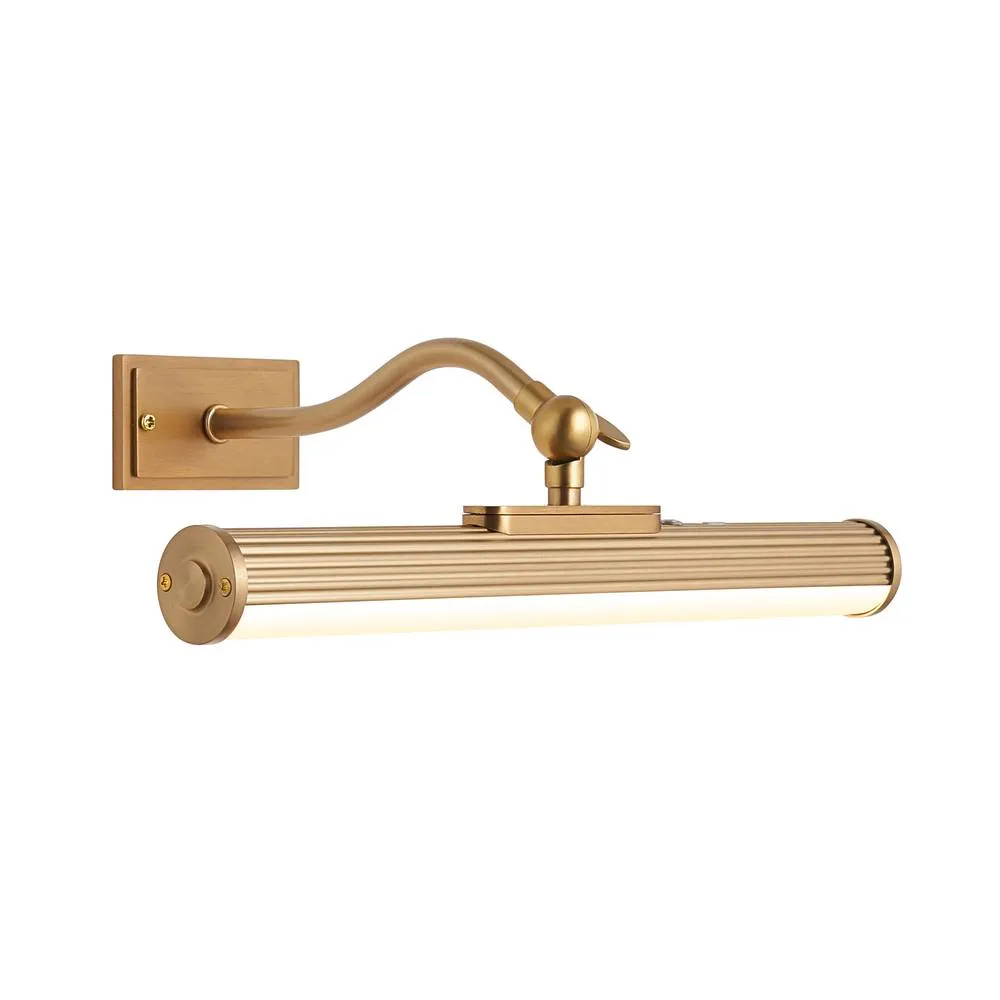Netlighting Kindos Rechargeable Picture Light Warm Brass Frosted Pc in Gold