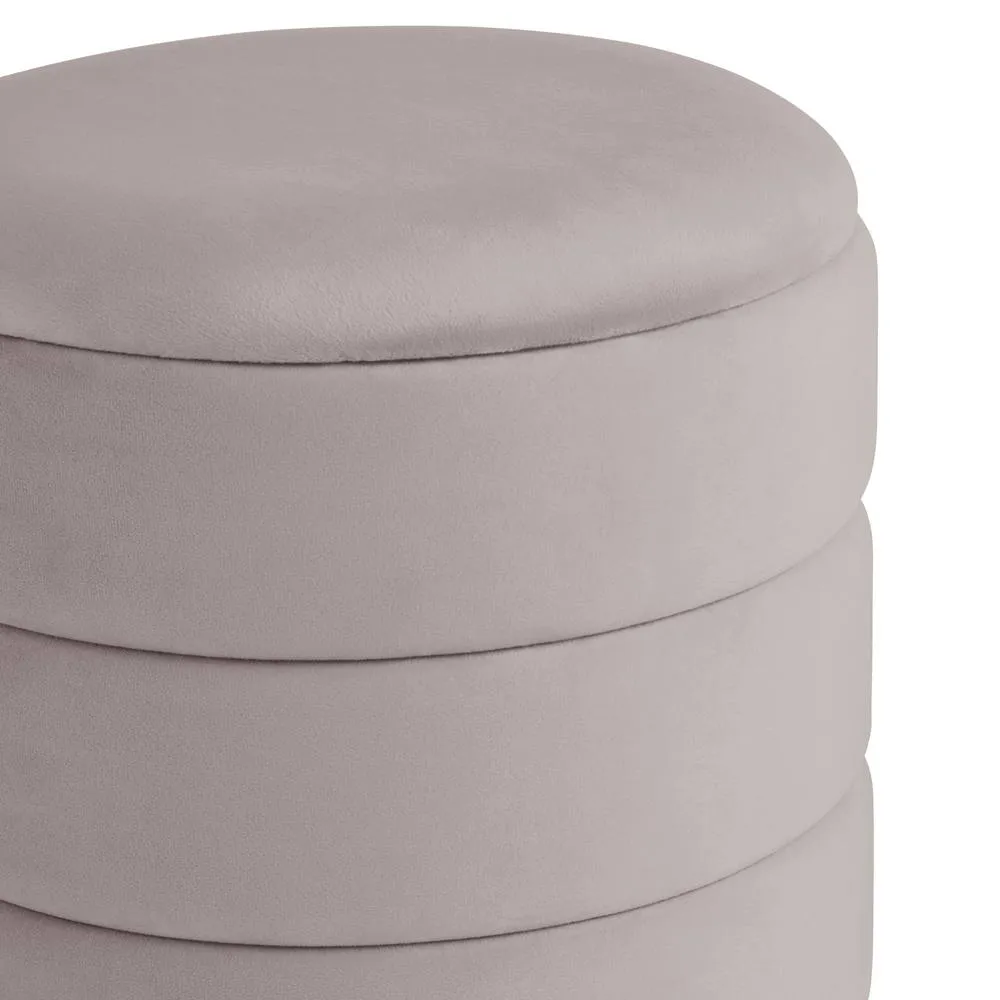 GFW Klara Velvet Storage Stool in Grey 4