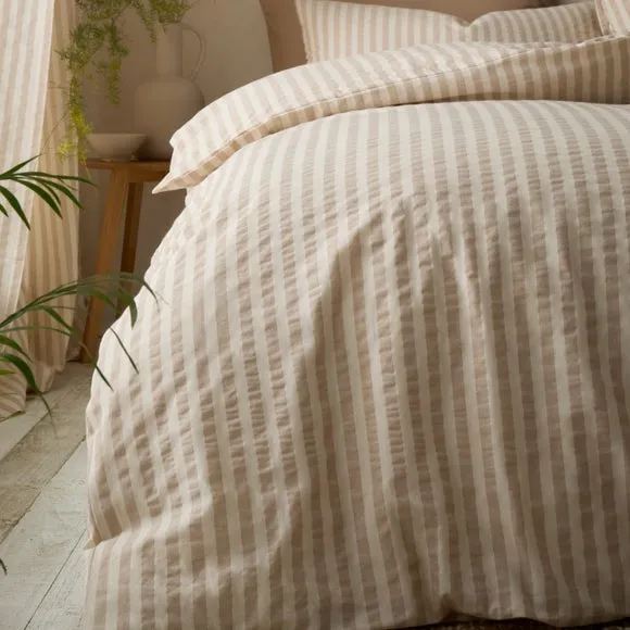 Pineapple Elephant Cotton Rich Woven Stripe Duvet Cover & Pillowcase Set 4