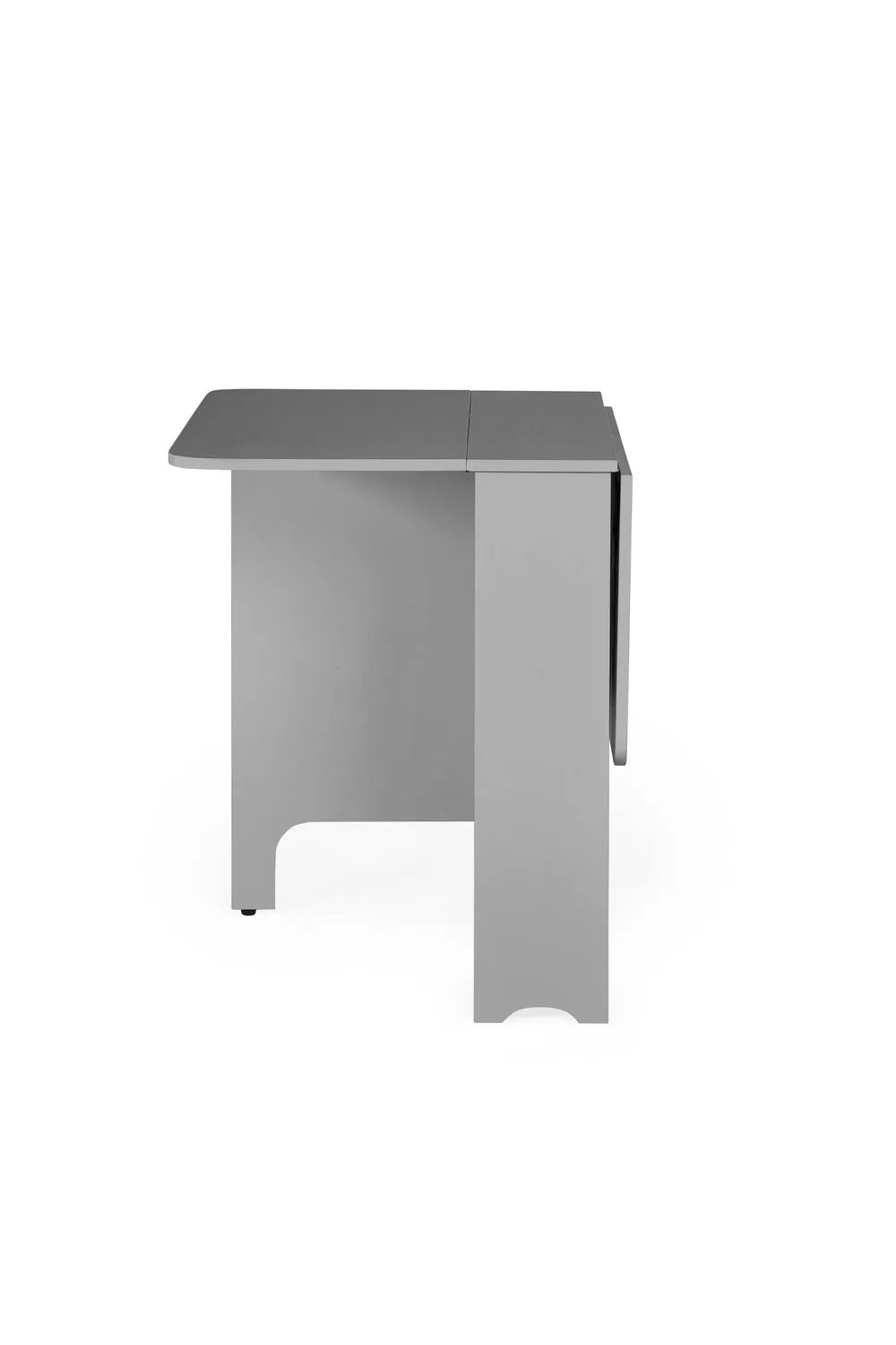 Julian Bowen Gatan 2 Seater Compact Drop Leaf Dining Set with Folding Chairs in Light Grey 6