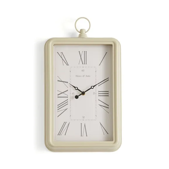Vintage Pocket Watch Rectangle Indoor Outdoor Wall Clock 3