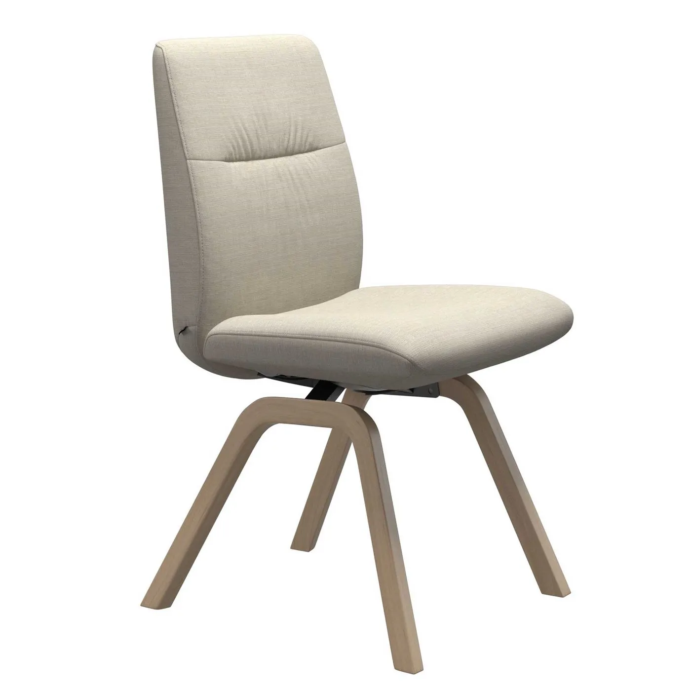 Stressless Mint Low Back Dining Chair - White - Fabric - Plain - W49 x D59 x H92cm - Barker & Stonehouse