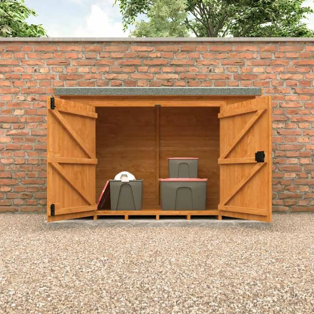 Buttercup Farm 12mm Glorybox Shed - Solid Wood/Softwood/Pine - L175xW67.5xH135.8 cm in Burnt Orange 4