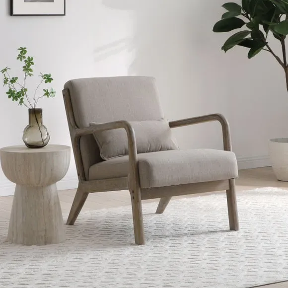 Khali Oatmeal Linen Occasional Chair