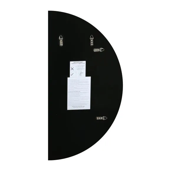 Lunae Frameless Half Circle Wall Mirror 3