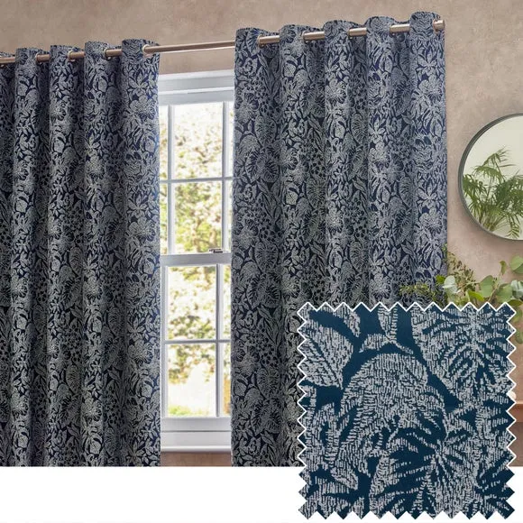 Bali Midnight Eyelet Curtains 4
