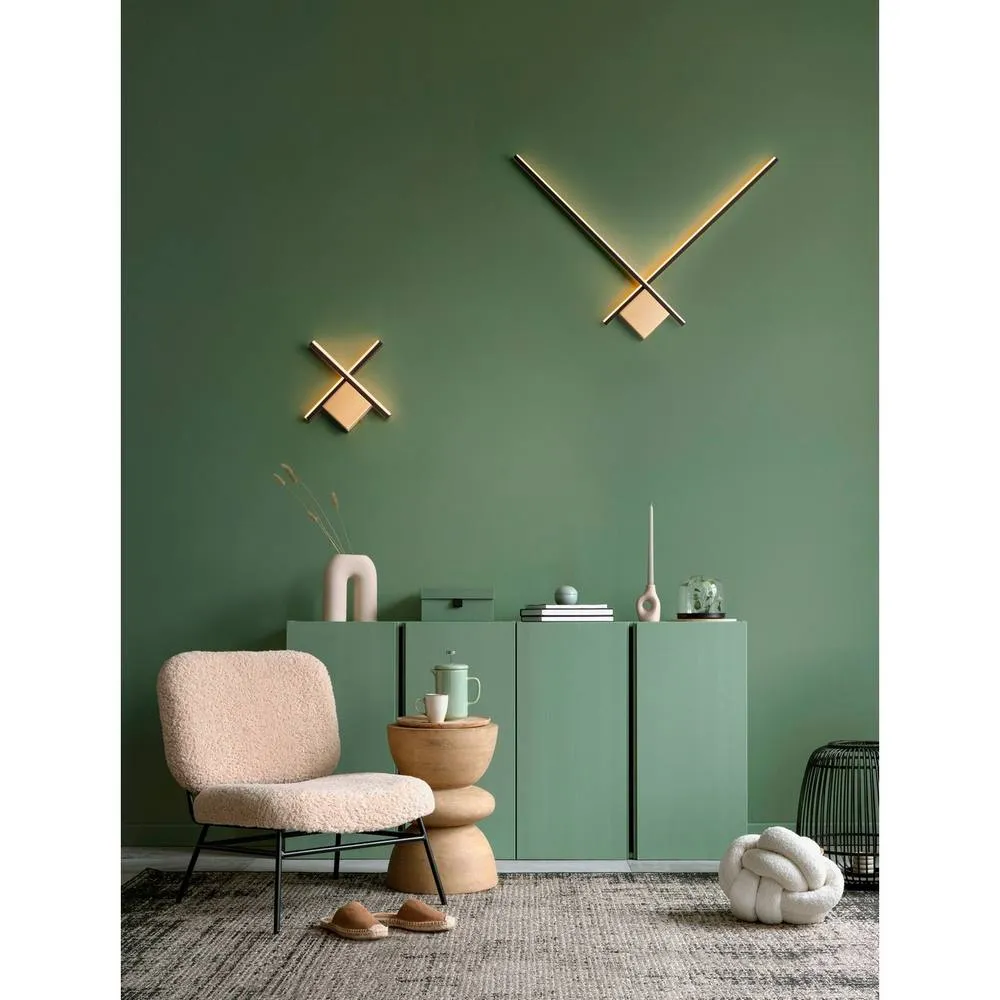 Netlighting Cross Wall Lamp Sandy Black Gold LED 10W 660lm 3000K 2