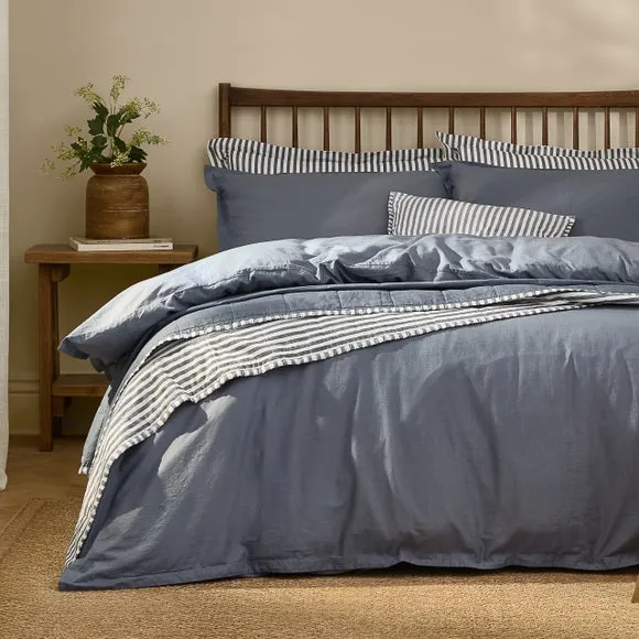 Yard Hebden Washed Cotton Duvet Cover & Pillowcase Set 4