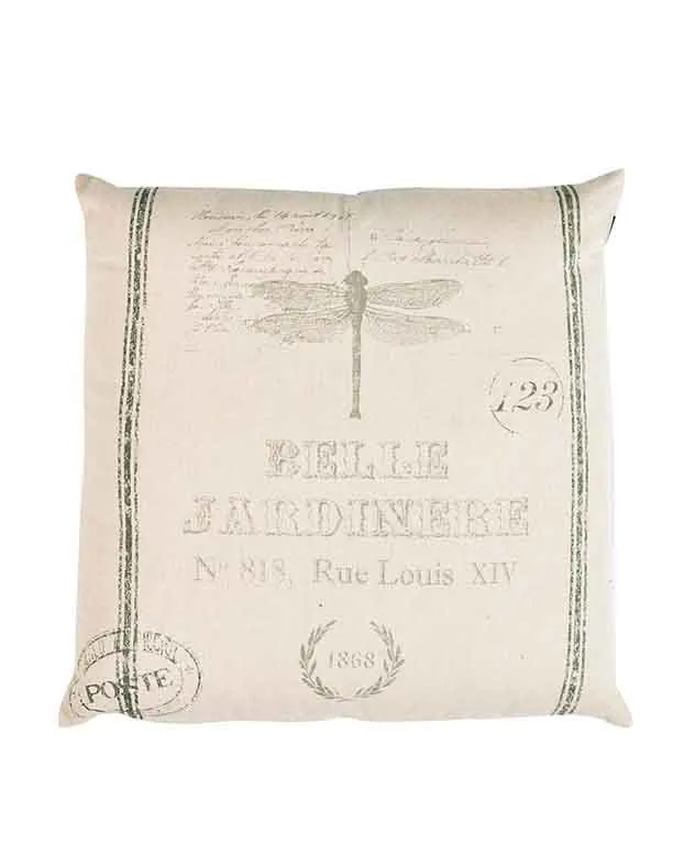 Dibor Traditional Belle Jardinere Green Summer Outdoor Garden Cushion L50 x W50cm in Grey 2