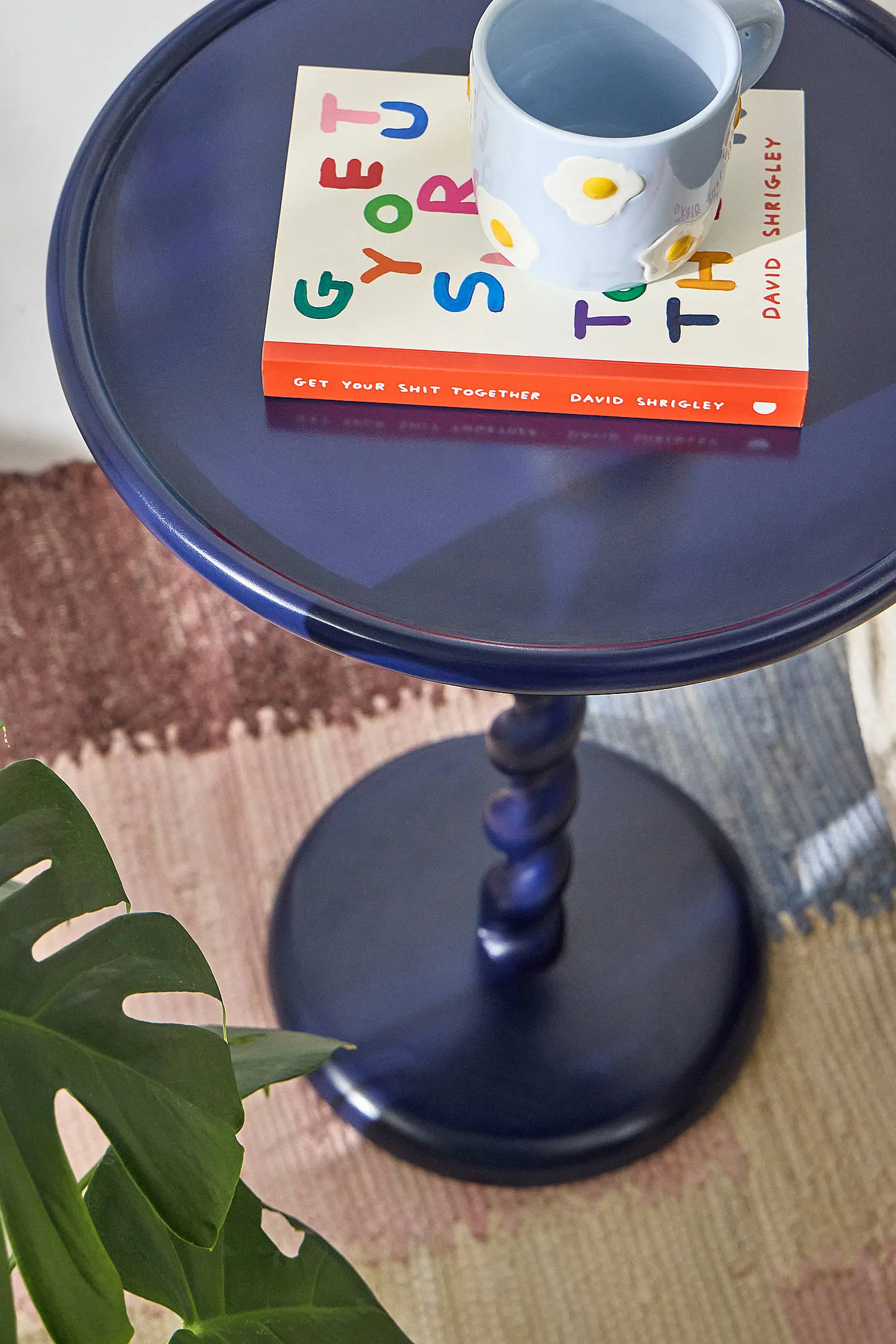 Spiral Side Table - Navy 2