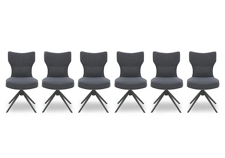 Carrera Set of 6 Swivel Dining Chairs