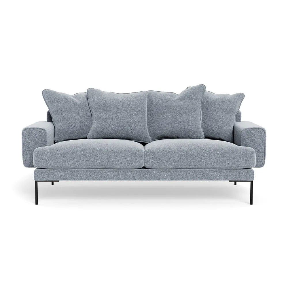Heal's Torrington 3 Seater Sofa Boucle Steel Black Feet 1