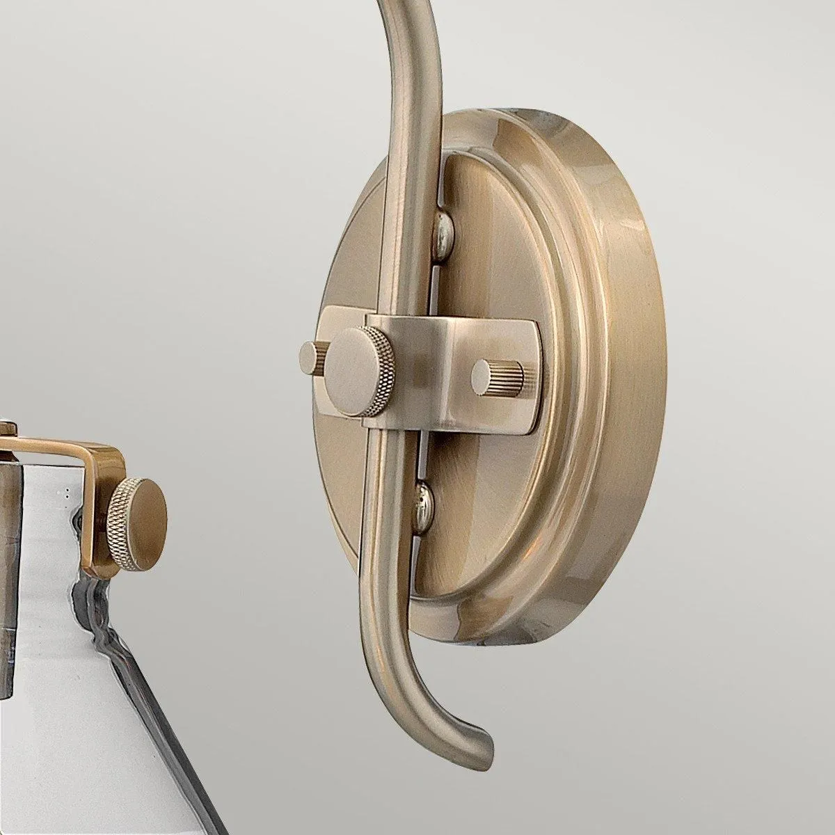 Netlighting Congress 1 Light Glass Shade Wall Light Brushed Caramel E27 in Brown 2