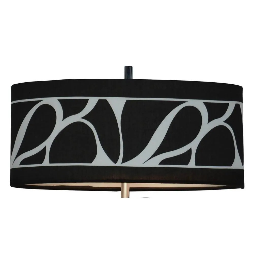 Netlighting Manhattan Wall Lamp E14 Swing Arm Chrome Black Patterned Shade in Grey 6