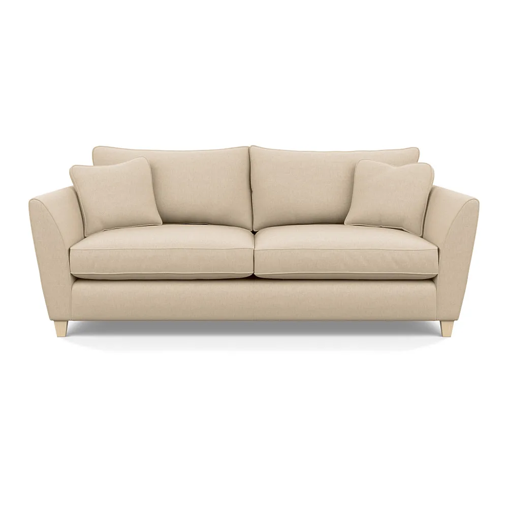 Heal's Torino 4 Seater Sofa Brushed Cotton Oat Natural Feet 1