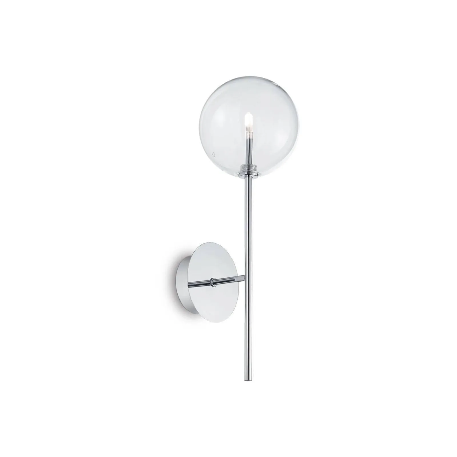 Netlighting Equinoxe 1 Light Wall Light Chrome in Grey
