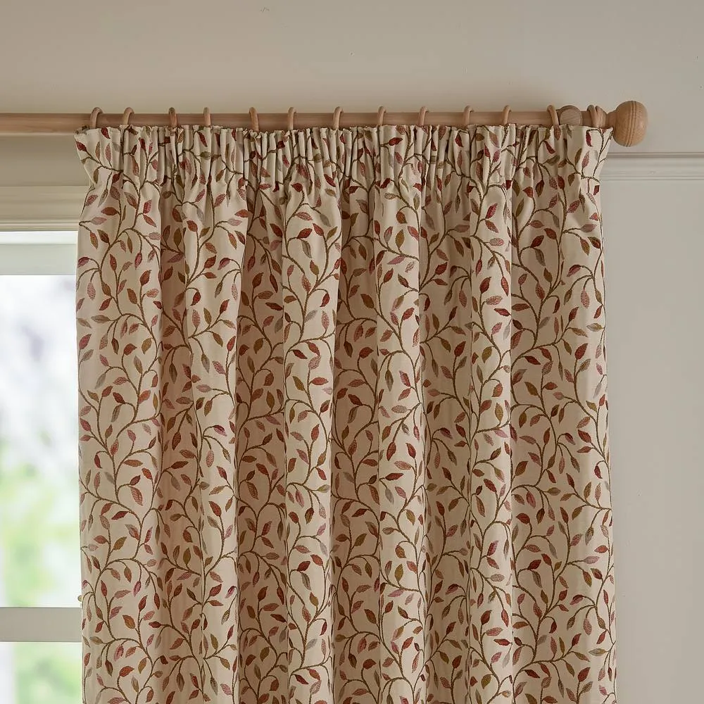 Voyage Maison Cervino Jacquard Pencil Pleat Curtain Pair in Beige 3