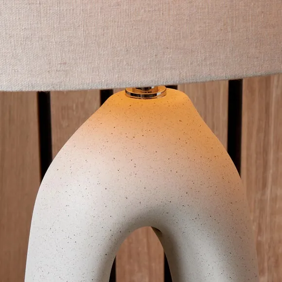 Laila Natural Organic Tall Ceramic Table Lamp 2