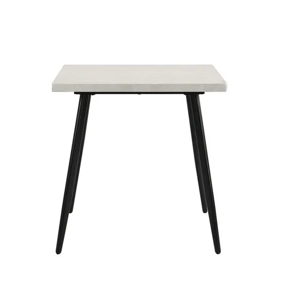 Zuri 2 Seater Square Dining Table, Grey Concrete Effect 2