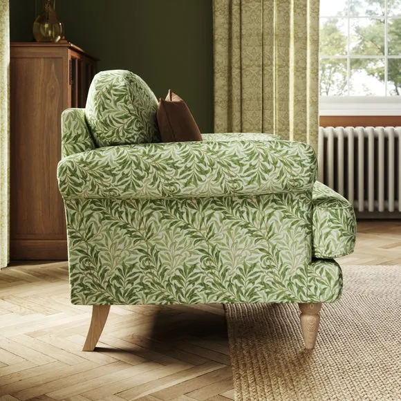 Jolene William Morris Willow Bough Print Velvet Snuggle Chair 3