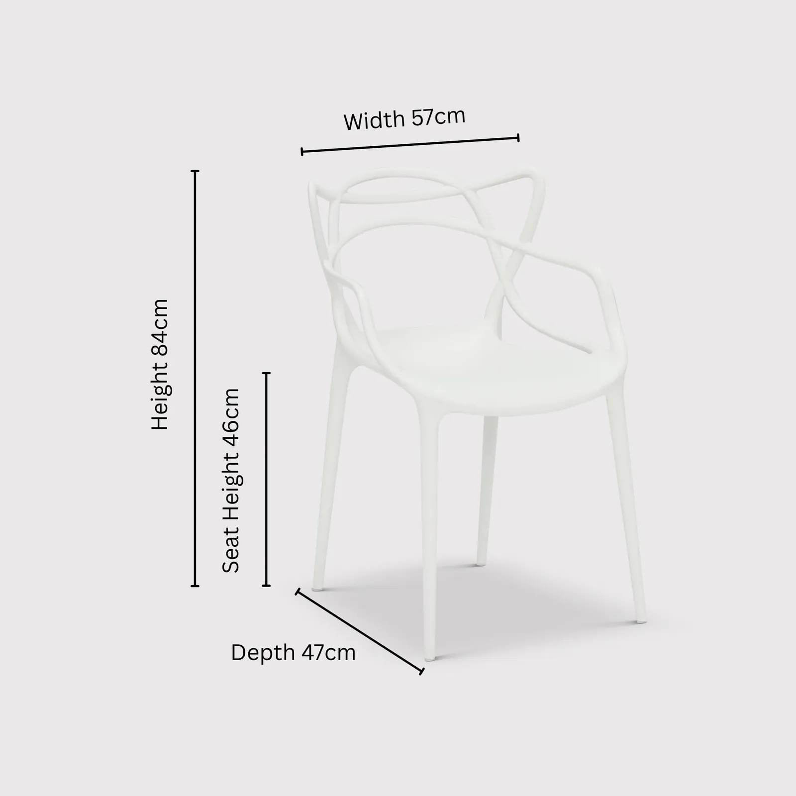 Kartell Masters Dining Chair, White Plastic | Barker & Stonehouse 5