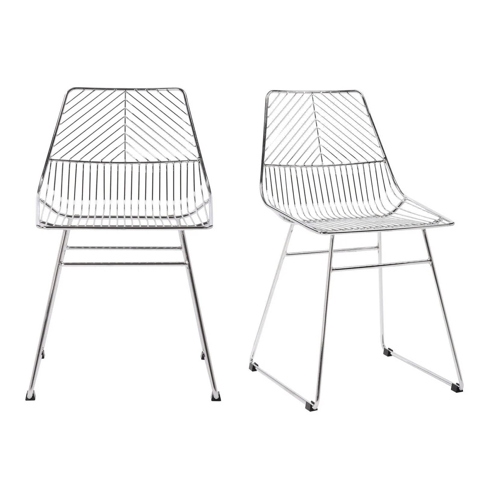 Siena Set of 2 Dining Chairs Chrome