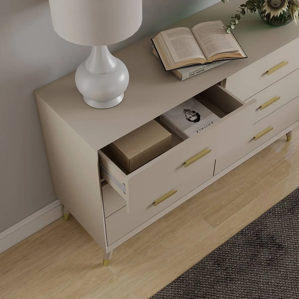 Melody Maison Large 6 Drawer Chest Of Drawers - Oslo Taupe Range 2