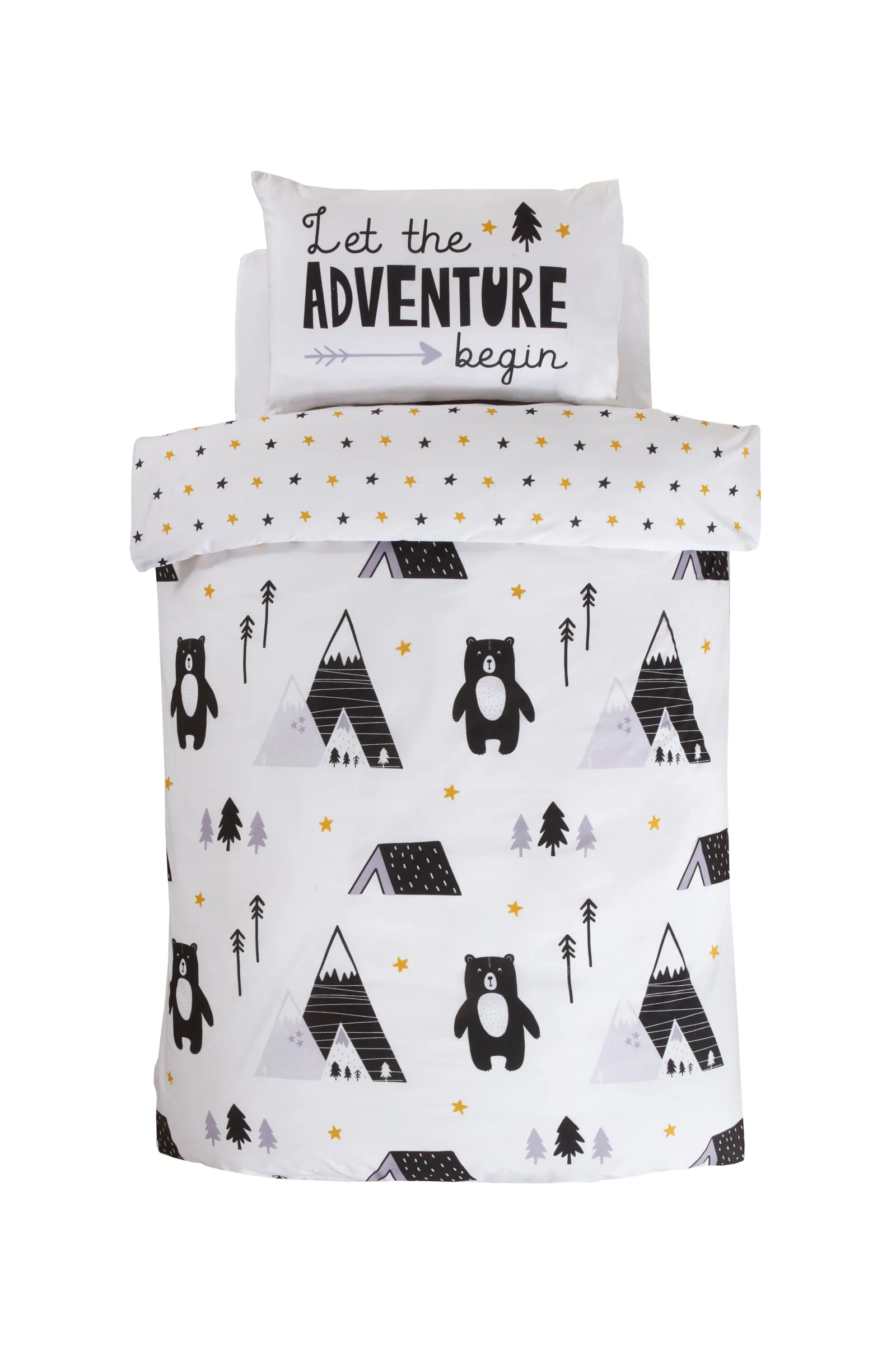 Rapport Home Scandi Bears Duvet Cover Set with Pillowcase in White 3
