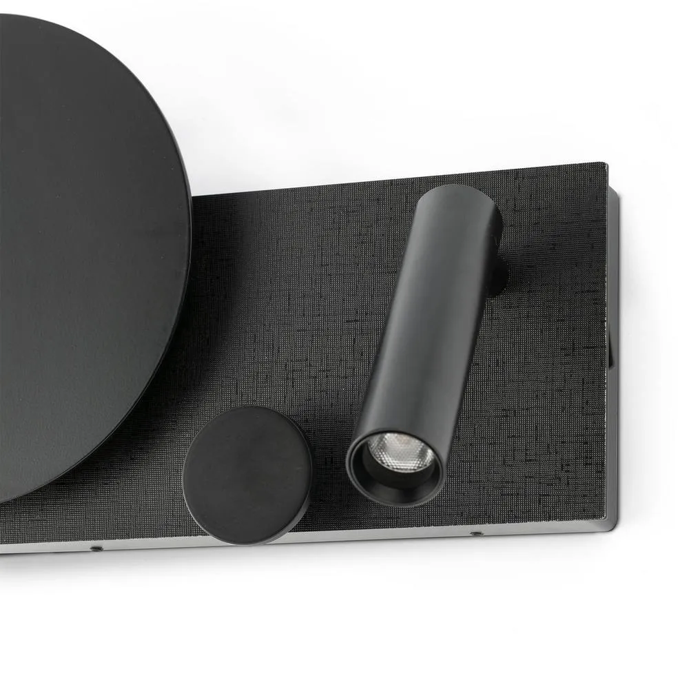Netlighting Klee Left Reading Light Textured Black 2700K 5