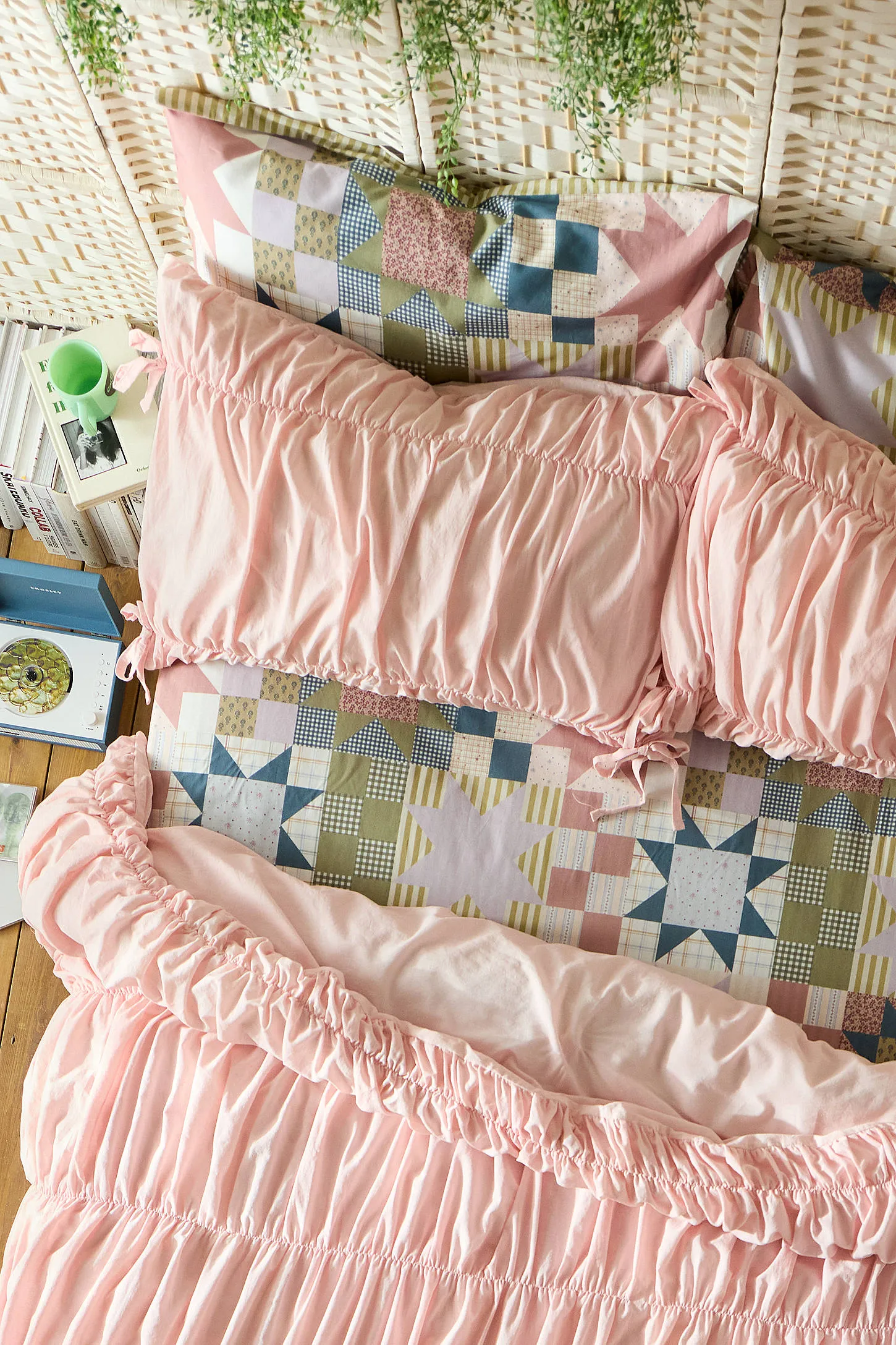 Cinched Duvet Set - Peach Pink 3