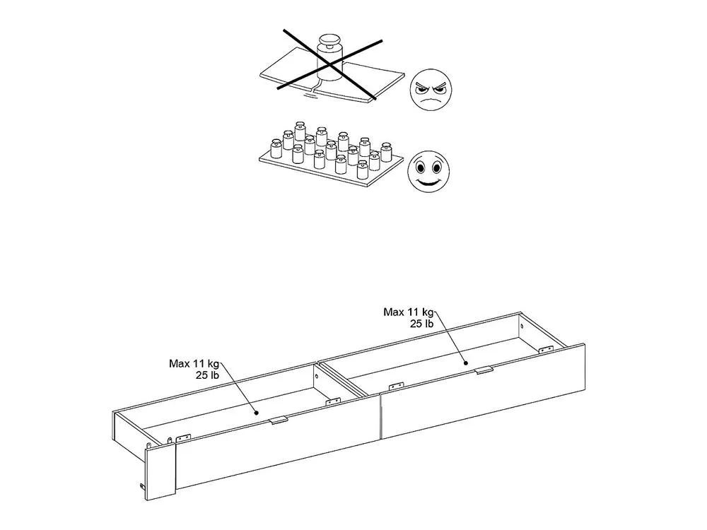 Vente-unique Bed With 2 Drawers 160 X 200 Cm - Colours: Natural & Shiny White in Light Oak 6